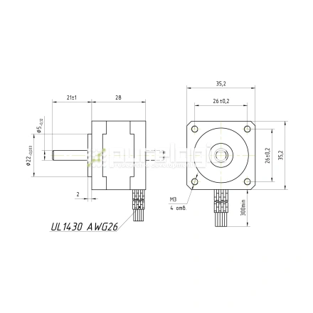 Двигатель шаговый FL35ST28-0504A фото