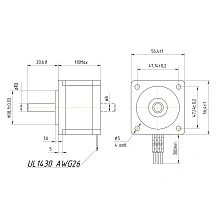 Двигатель шаговый FL57STH115-2804B 6 697 руб. Двигатель шаговый FL57STH115-2804B