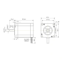 Двигатель шаговый биполярный 57CM13-3A 2 590 руб. Двигатель шаговый биполярный 57CM13-3A