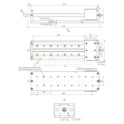 Модуль линейного перемещения PLLM-14-500 фото