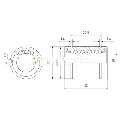 Втулка шариковая LM20-AJ фото