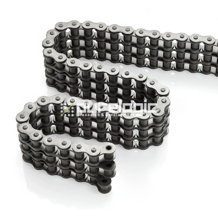 Цепь приводная роликовая трехрядная 06B-3 фото