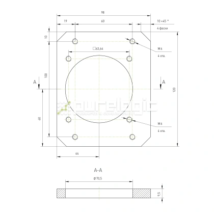 Кронштейн двигателя RY-MB80 3 132 Кронштейн двигателя RY-MB80 фото