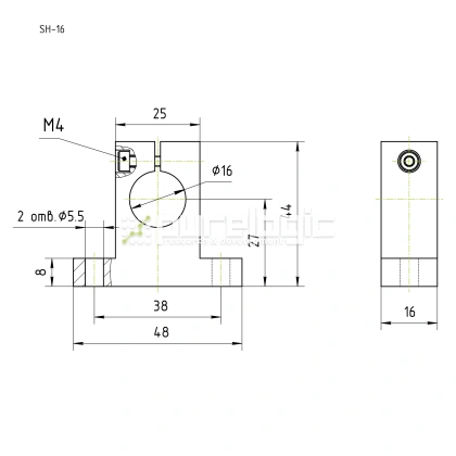 Держатель вала SH16 фото