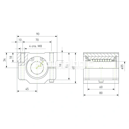 Модуль опорный регулируемый SCJ35 фото
