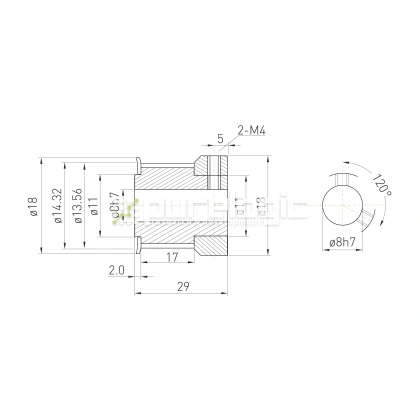 Шкив зубчатый BSY-15-3M-15-C-P8 фото