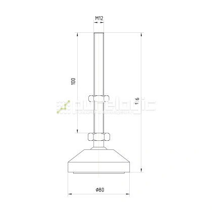 Виброопора M12x100-80R фото
