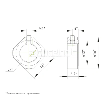 Стопорная гайка BS-M8x1 фото