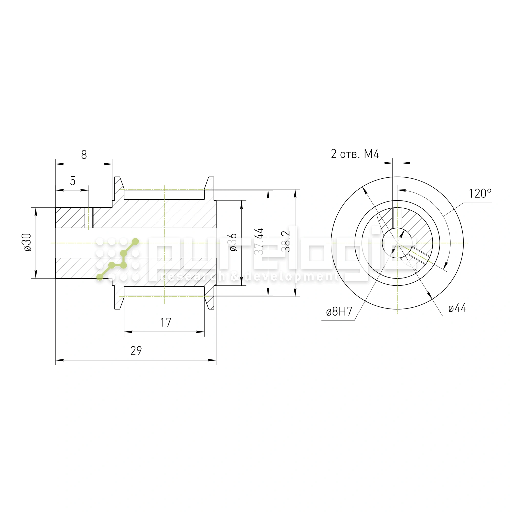 Шкив зубчатый BSY-40-3M-15-B-P8 1 609 Шкив зубчатый BSY-40-3M-15-B-P8 фото