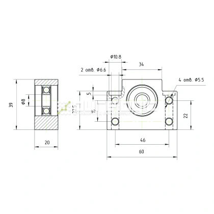 Опора ШВП подшипниковая BF10-C5 фото