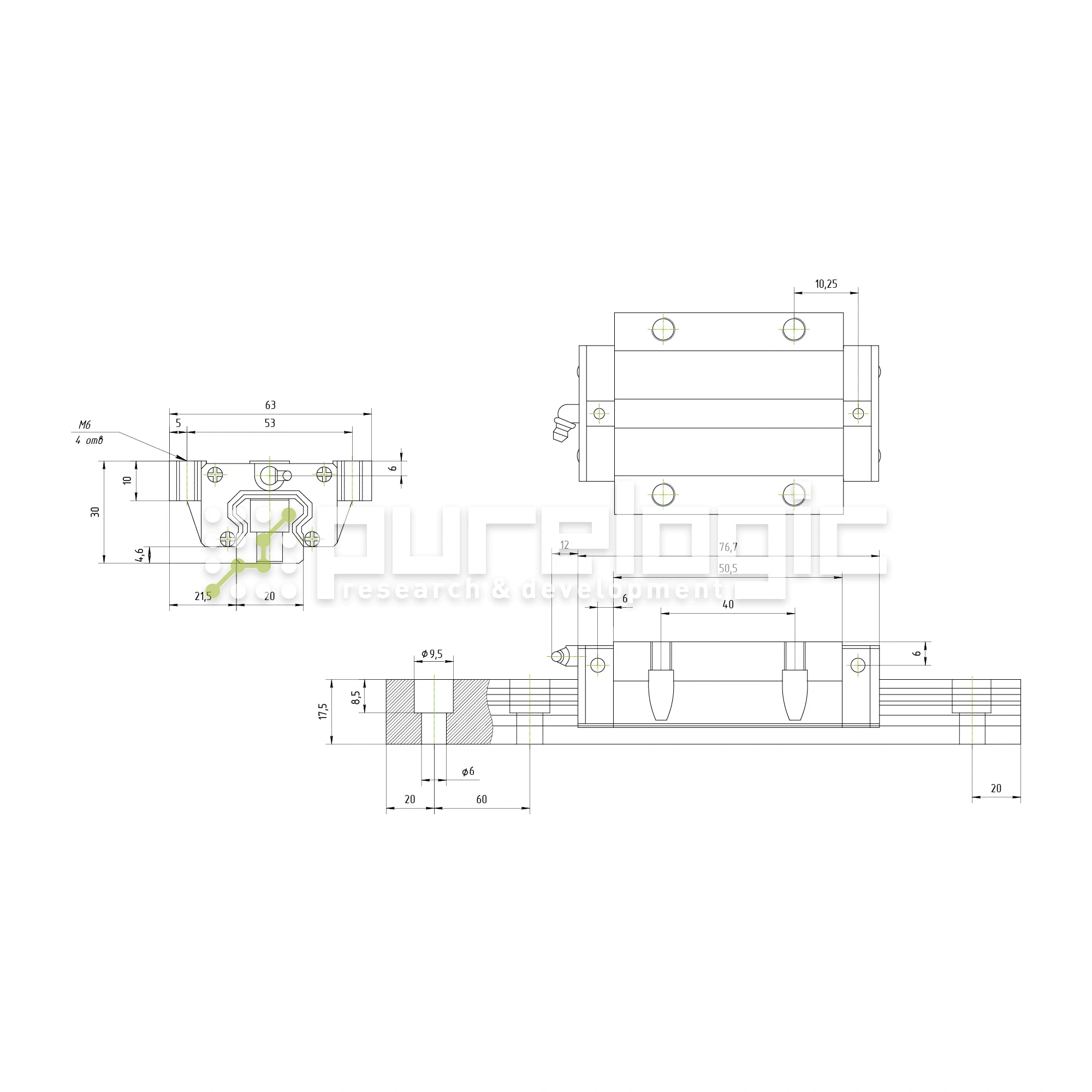 Модуль опорный HSAC GHW20CC 2 249 Модуль опорный HSAC GHW20CC фото