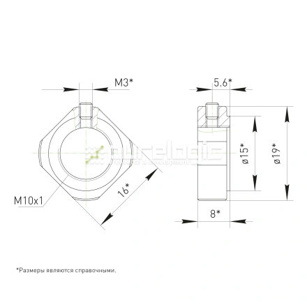 Стопорная гайка BS-M10x1 фото