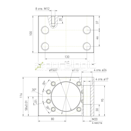 Держатель гайки ШВП MGD63-01 фото