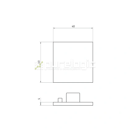 Пластиковая торцевая заглушка 4040BG фото