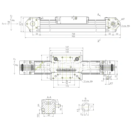 Модуль линейного перемещения CCM-W60-900-1A 52 529 Модуль линейного перемещения CCM-W60-900-1A фото