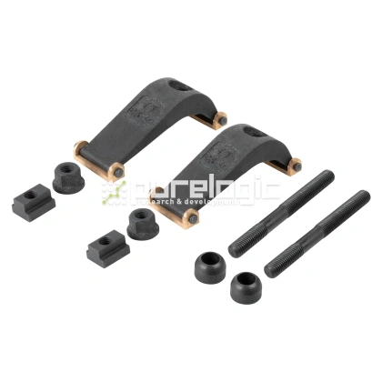 Комплект прижимов шарнирных с латунной пластиной под  Т-слот 14mm 4 955 Комплект прижимов шарнирных с латунной пластиной под  Т-слот 14mm фото