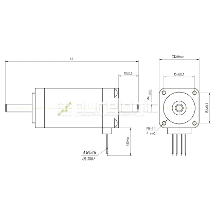 Двигатель шаговый PL20HD42-D4 фото