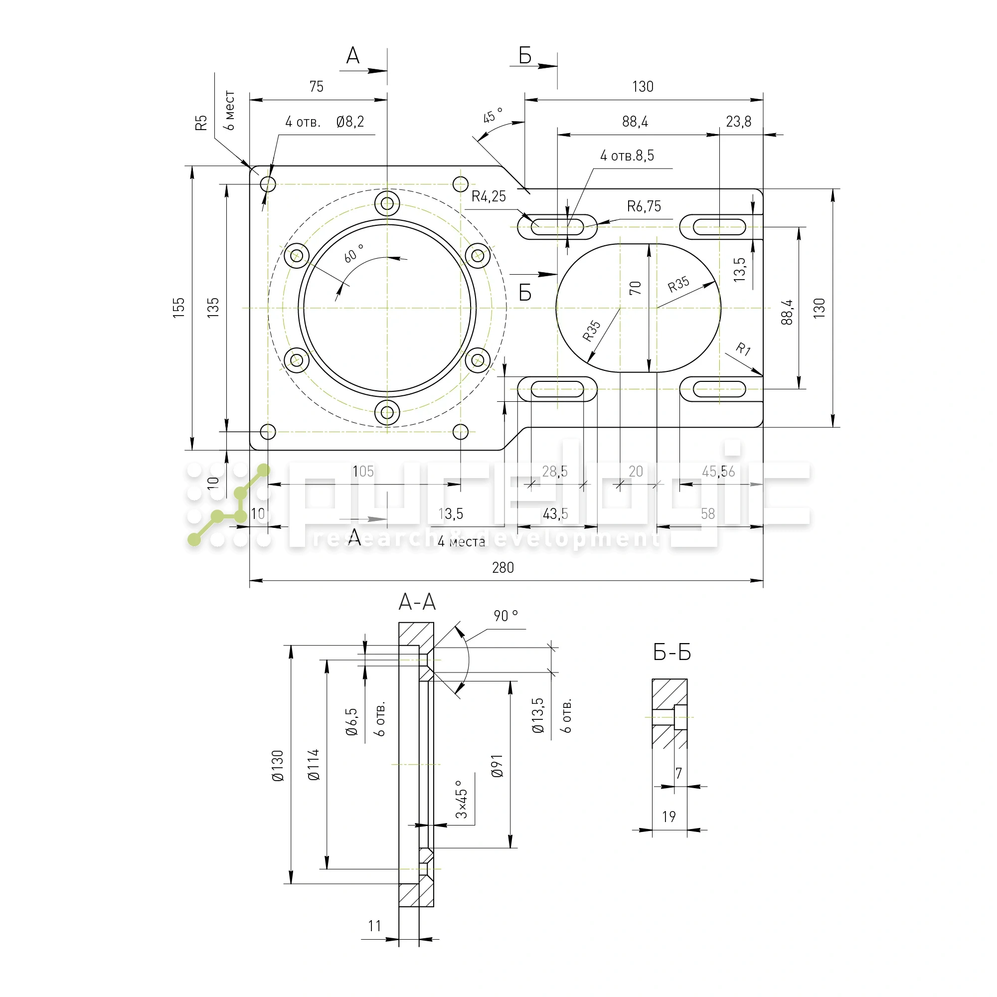 Кронштейн двигателя RY-MB110-3 7 462 Кронштейн двигателя RY-MB110-3 фото