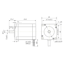 Двигатель шаговый биполярный D57CM21 5 361 руб. Двигатель шаговый биполярный D57CM21