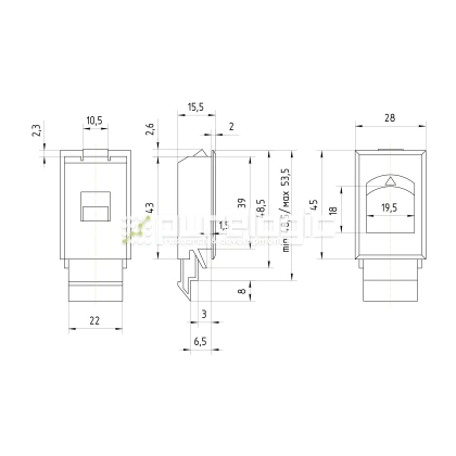 Замок-защелка 500106 фото