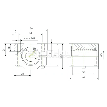Модуль опорный регулируемый SCJ25 фото