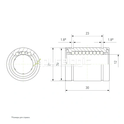 Втулка шариковая LM12 фото