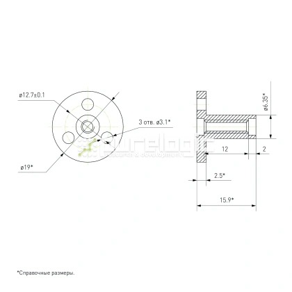 Гайка TRFP-3.5x1 фото