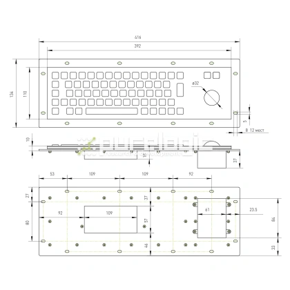 Промышленная клавиатура CT-KB01-65RMU 29 759 Промышленная клавиатура CT-KB01-65RMU фото