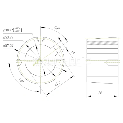 Втулка тапербуш 1615-38 фото