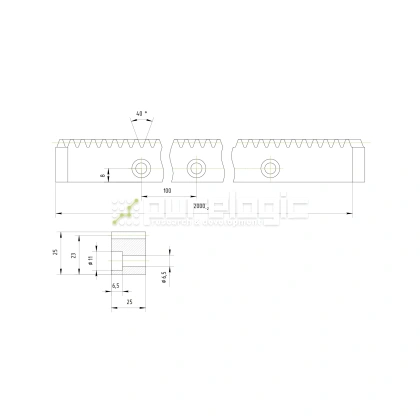 Рейка прямозубая RS2.5-2525 фото