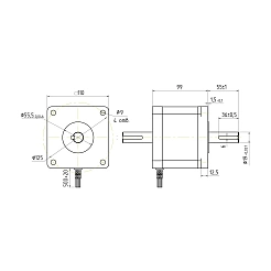 Двигатель шаговый биполярный PL110HD99-D19 18 662 руб. Двигатель шаговый биполярный PL110HD99-D19