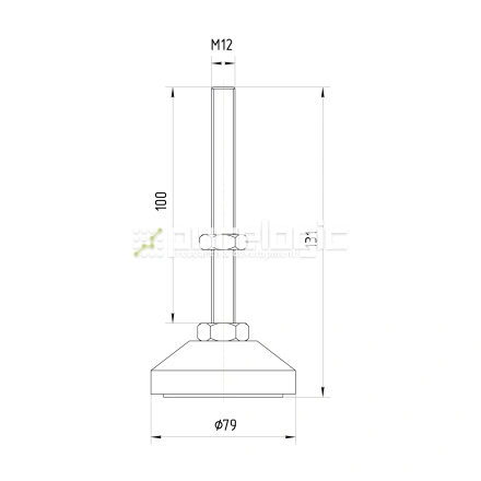 Виброопора DJG80-M12*100 фото
