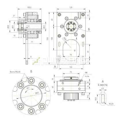 Модуль вращающейся гайки ШВП RY-MRN12 26 682 Модуль вращающейся гайки ШВП RY-MRN12 фото