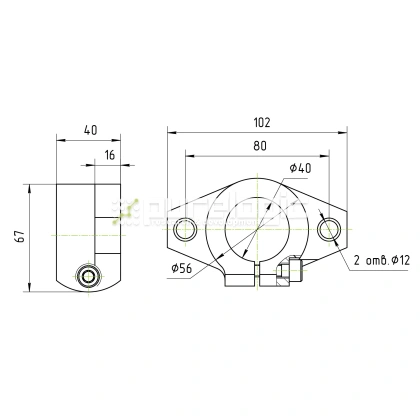 Держатель вала SHF40 фото
