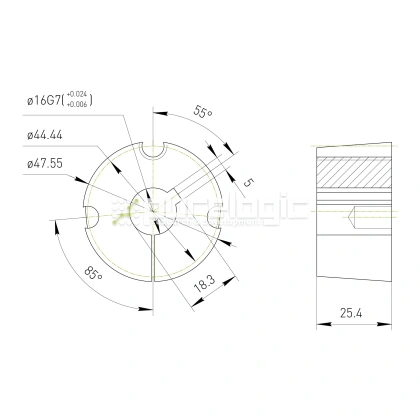 Втулка тапербуш 1210-16 фото