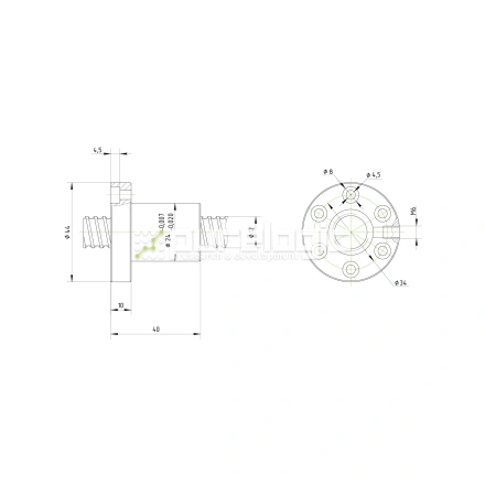 Гайка ШВП Hiwin R12-4T3-FSI (BD=2.381) фото