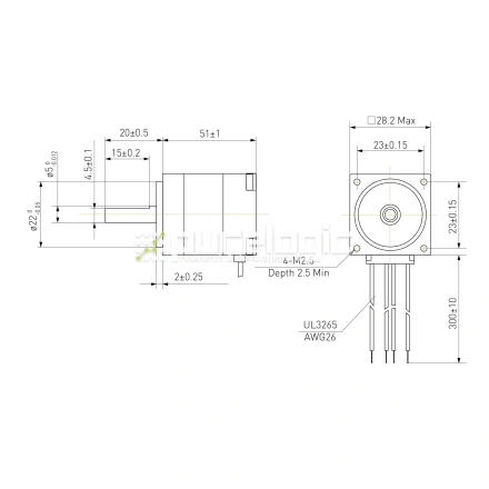 Двигатель шаговый биполярный 28CM013 фото