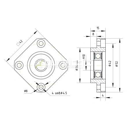 Опора ШВП подшипниковая FF12-C5 фото