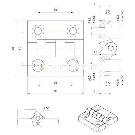 Петля 400109 фото