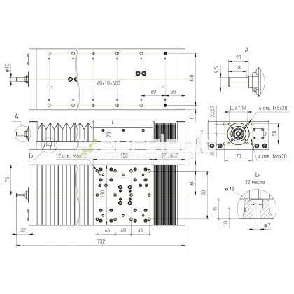 Модуль линейного перемещения PLLM-61L-10380 фото