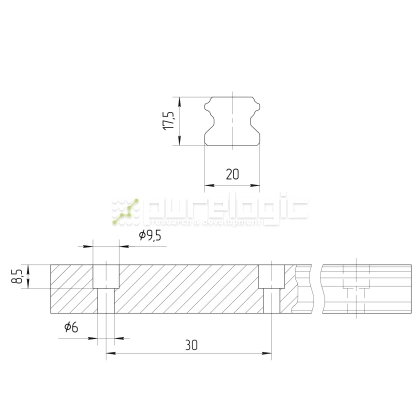 Рельсовая направляющая Hiwin RGR20RH фото