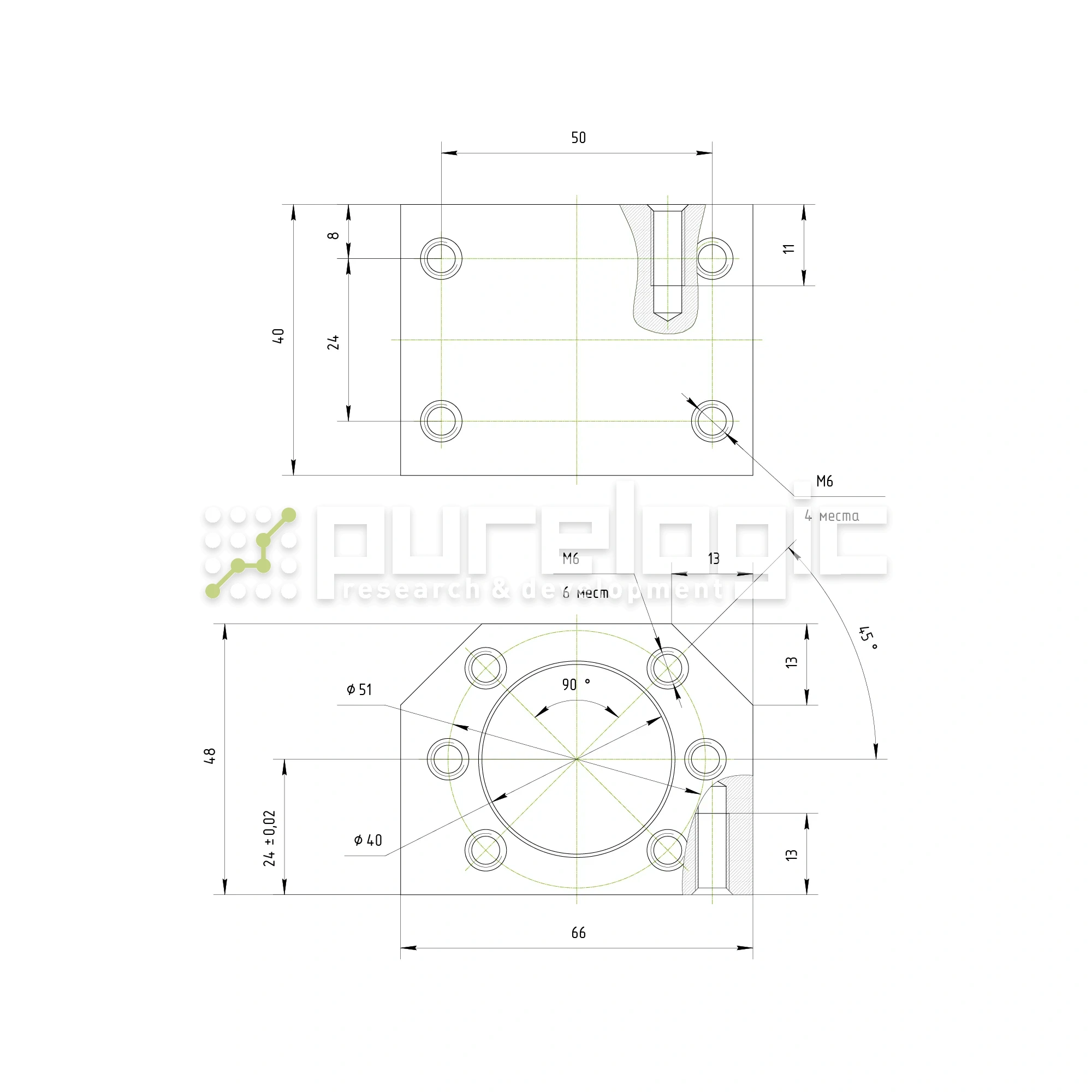 Держатель гайки ШВП DSG2505/2510 1 122 Держатель гайки ШВП DSG2505/2510 фото