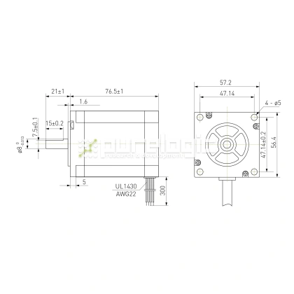 Двигатель шаговый биполярный 57CM23 фото