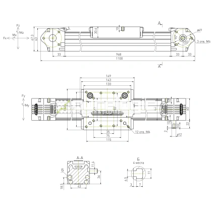 Модуль линейного перемещения CCM-W60-1100-1A фото