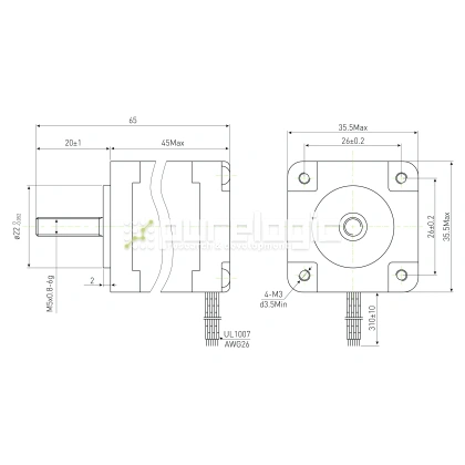 Двигатель шаговый PL35H45-M5 фото