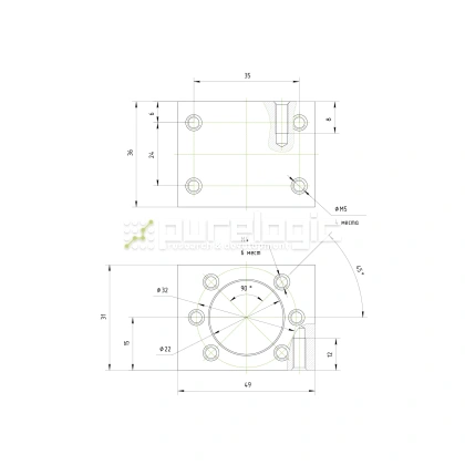 Держатель гайки ШВП DSG1204 фото