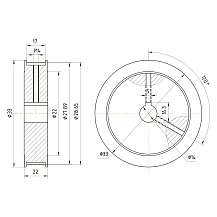 Шкив зубчатый BLA-30-3M-15-A-N14