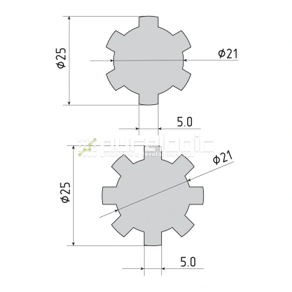Шлицевой вал SS-21x25 фото
