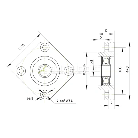 Опора ШВП BSS FF10-C7 фото