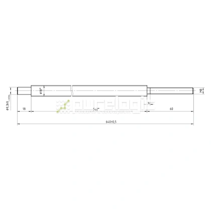 Винт трапецеидальный катаный TRR-14x4 фото